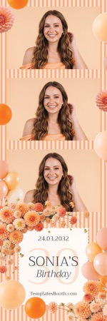 Orange Party Photo Booth Template 3
