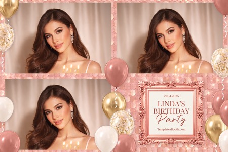 Pink Gold Party Photo Booth Template