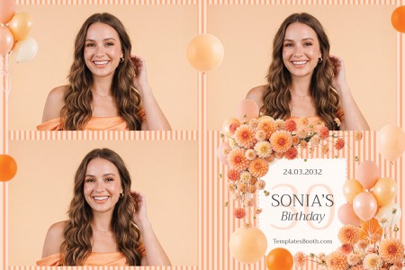 Orange Party Photo Booth Template 3