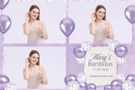 Lavender Party Photo Booth Template 2