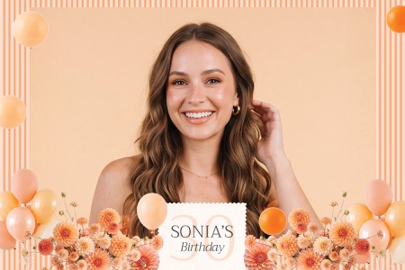 Orange Party Photo Booth Template 3