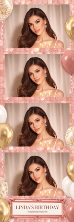 Pink Gold Party Photo Booth Template