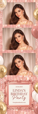 Pink Gold Party Photo Booth Template