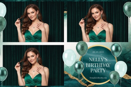 Green Party Photo Booth Template 2