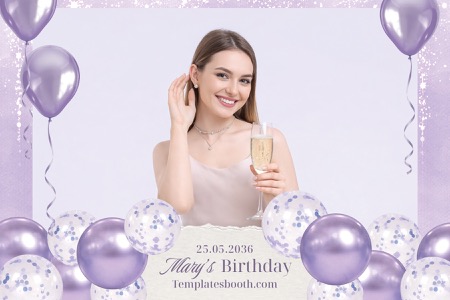 Lavender Party Photo Booth Template 2