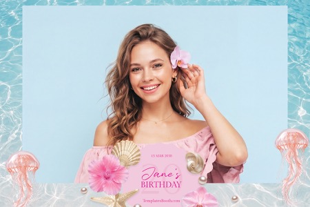 Summer Party Photo Booth Template 4