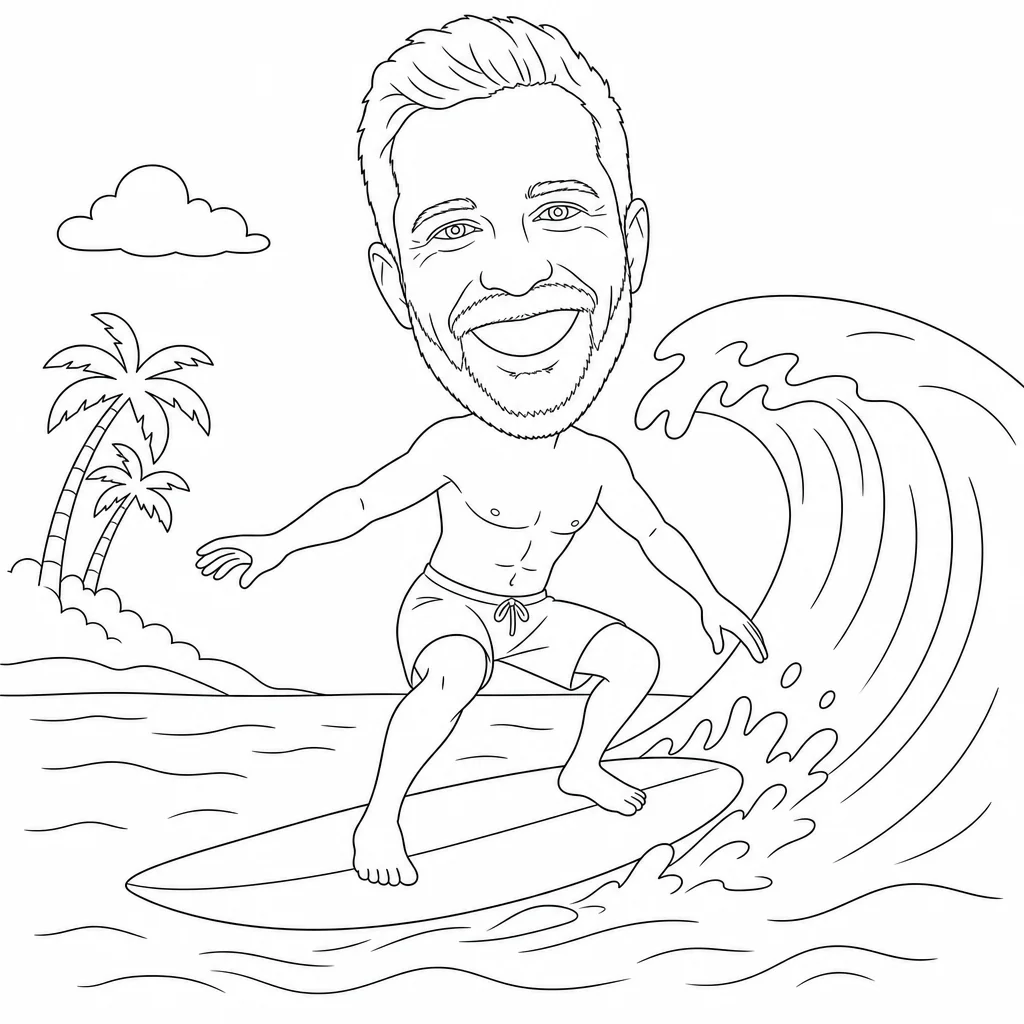 Surfer — Ergebnis nach der Bearbeitung